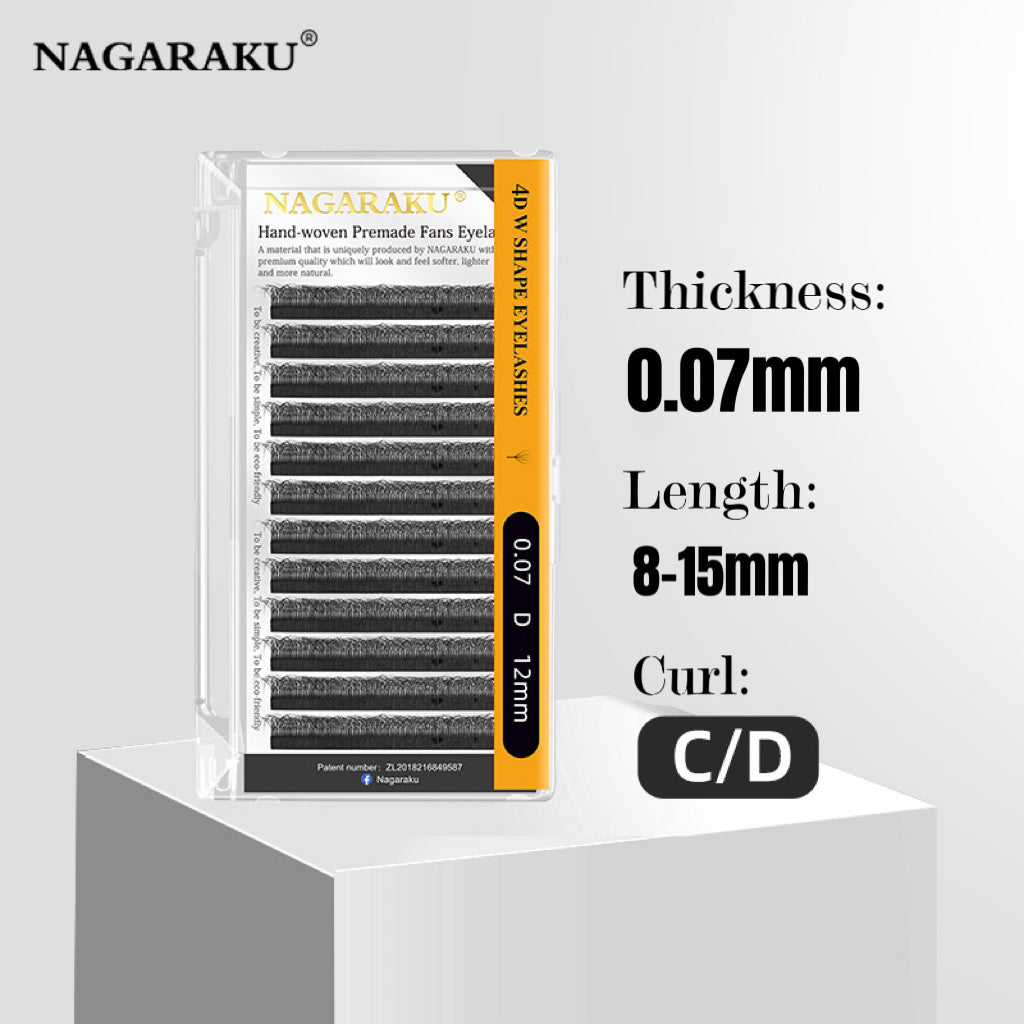 NAGARAKU 0.07mm C/D Curl Mix 8-15mm 4D Eyelash Extension