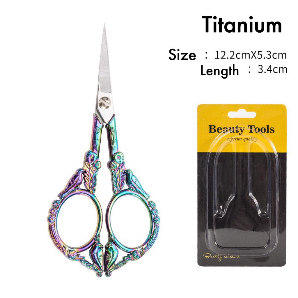 Bird Pattern Design European Retro Professional Sewing Scissors