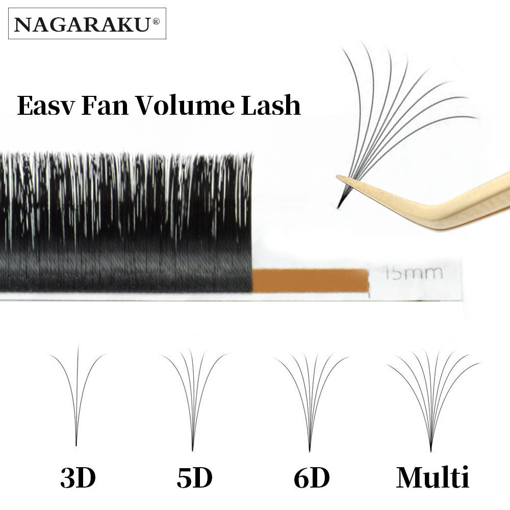 NAGARAKU 0.07mm C/D Curl Mix 8-15mm/16-20mm Easy Fan Auto Eyelash Extension