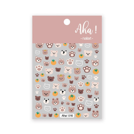 Coffee Bear Nail Art Stickers