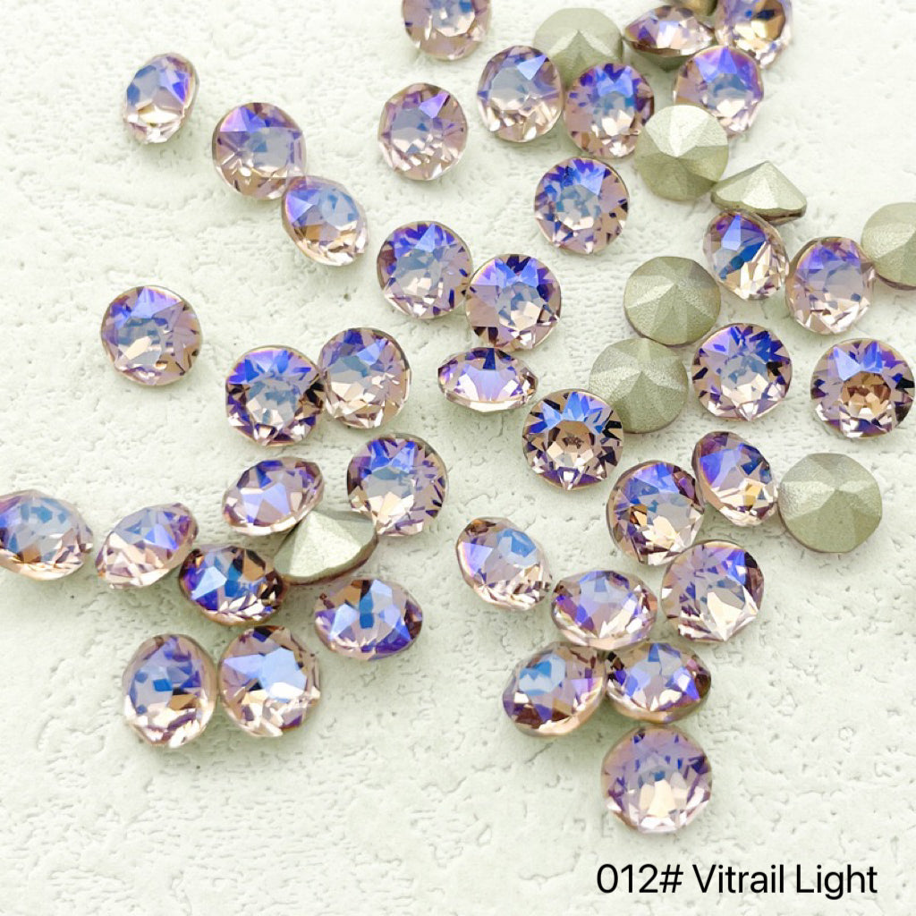 10Pcs Diamond Round Cone Rhinestone