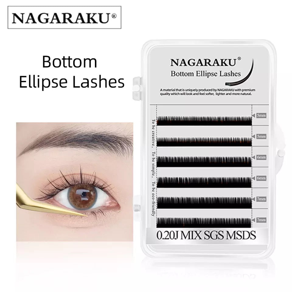 NAGARAKU Classic Curl 5-6-7mm Bottom Eyelash Extension