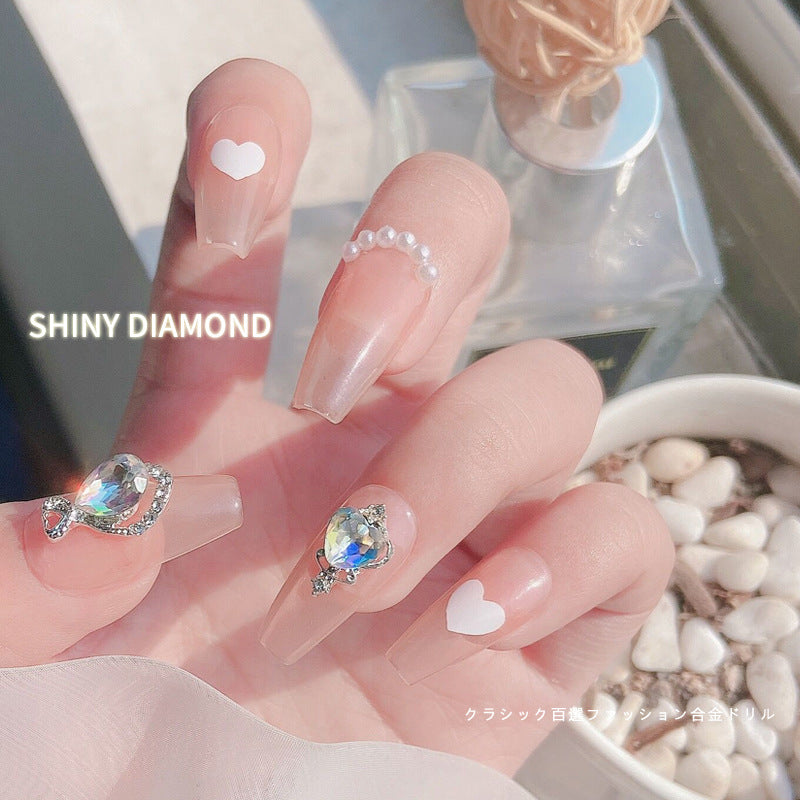 2Pcs Shiny AB Rhinestone Nail Art Decorations