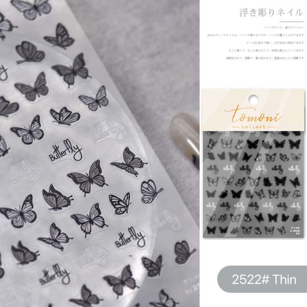 1Sheet DIY Butterflies Nail Stickers