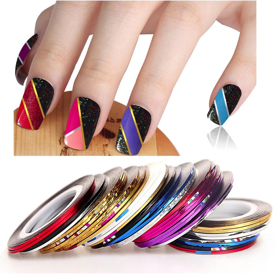 30pcs Coloful Sliders Nail Art Decorations