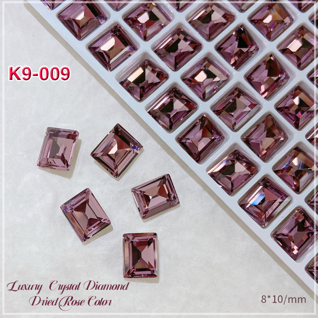 2Pcs Luxury Crystal K9 Diamond Dried Rose