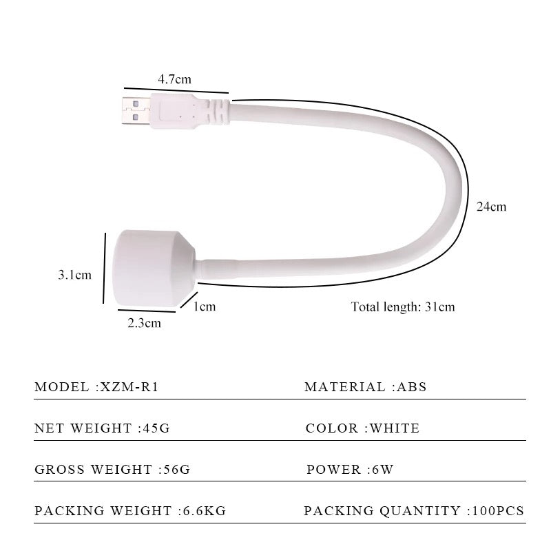 6W Mini Portable Gel Uv Led Desk Nail Lamp White Led Light