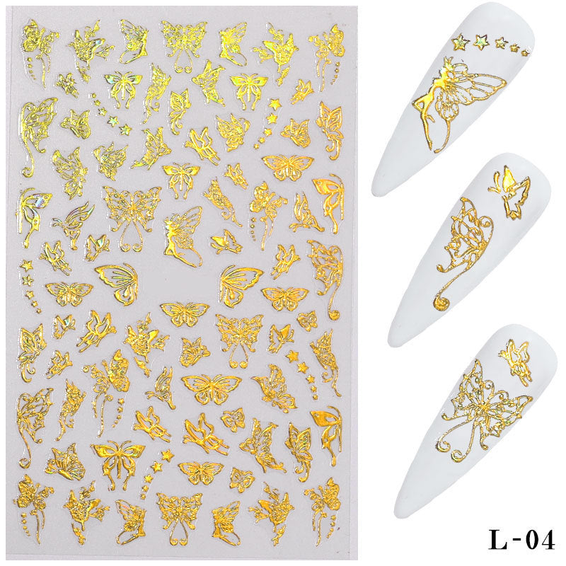 1Pcs 3D Butterfly Nail Decal And Sticker DIY Nail Art Stickers