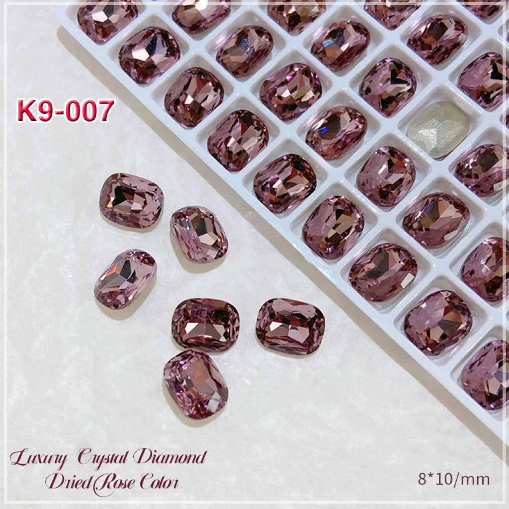 2Pcs Luxury Crystal K9 Diamond Dried Rose