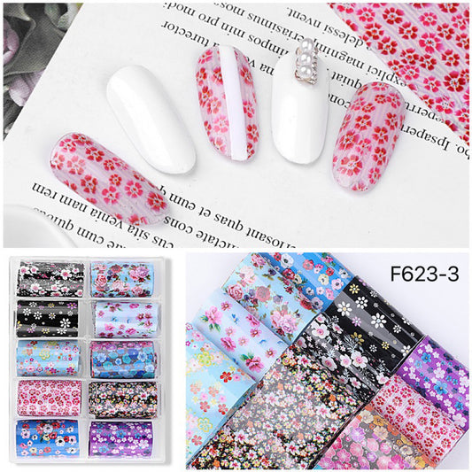 10Rolls Nail Foils Nail Art Transfer F623-3