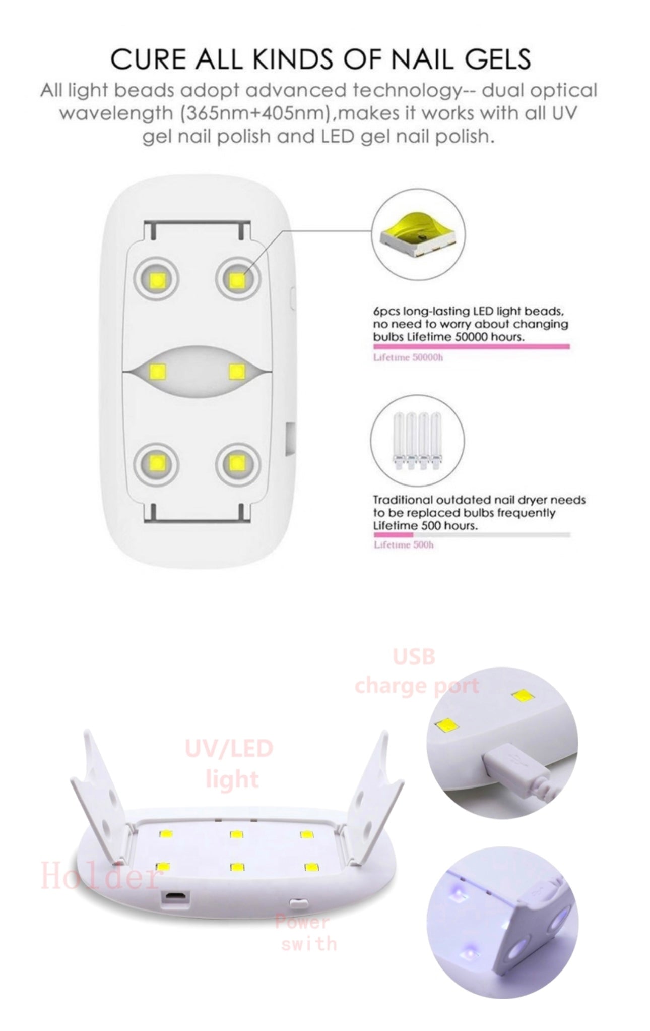 Sun mini 6w UV LED Nail Lamp