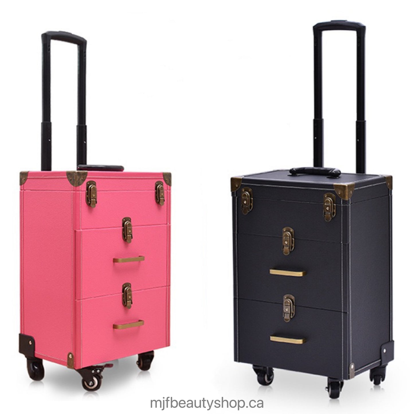 Rolling Luggage Makeup Kit Beauty Suitcase