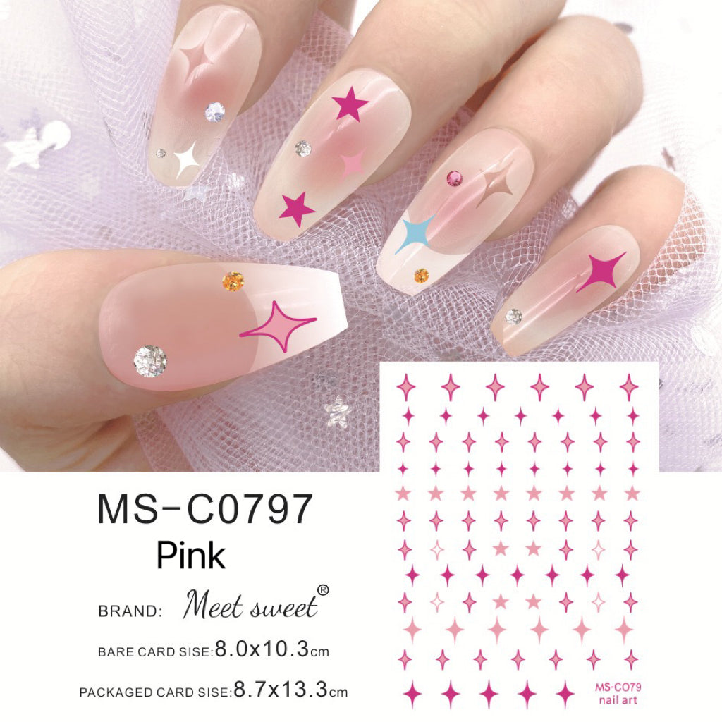 Star Love Nail Stickers Nail Art Decoration