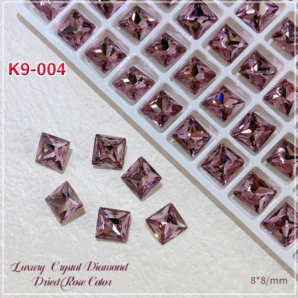 2Pcs Luxury Crystal K9 Diamond Dried Rose